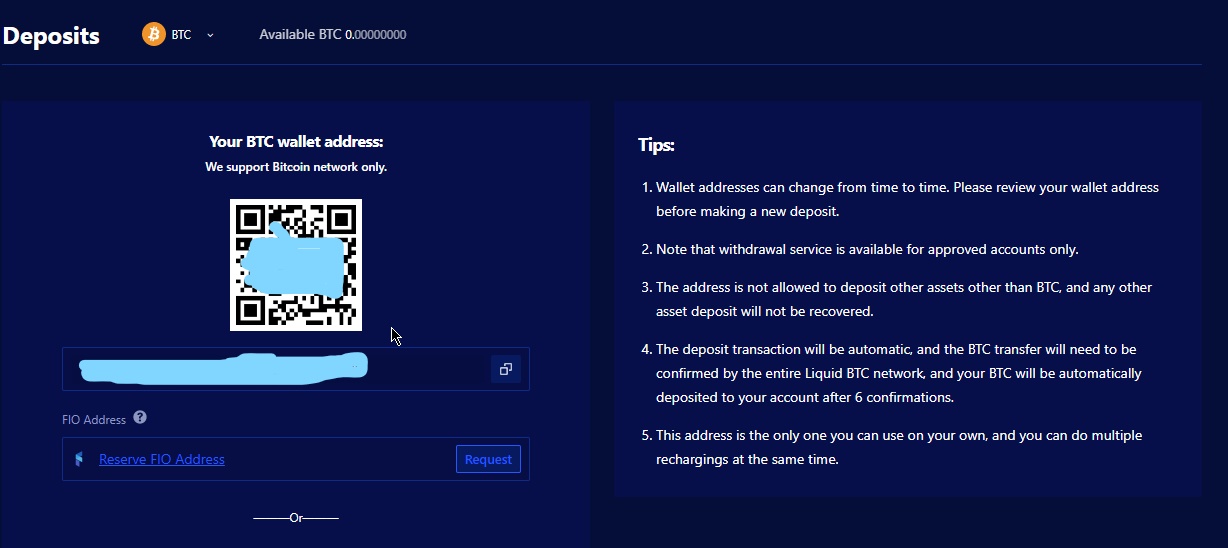 Liquid BTC wallet setup