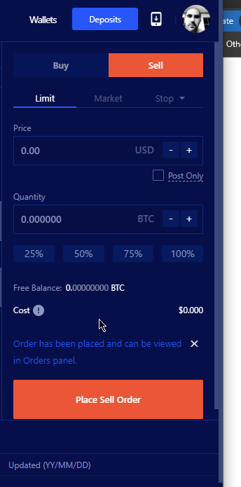 Selling BTC in Liquid