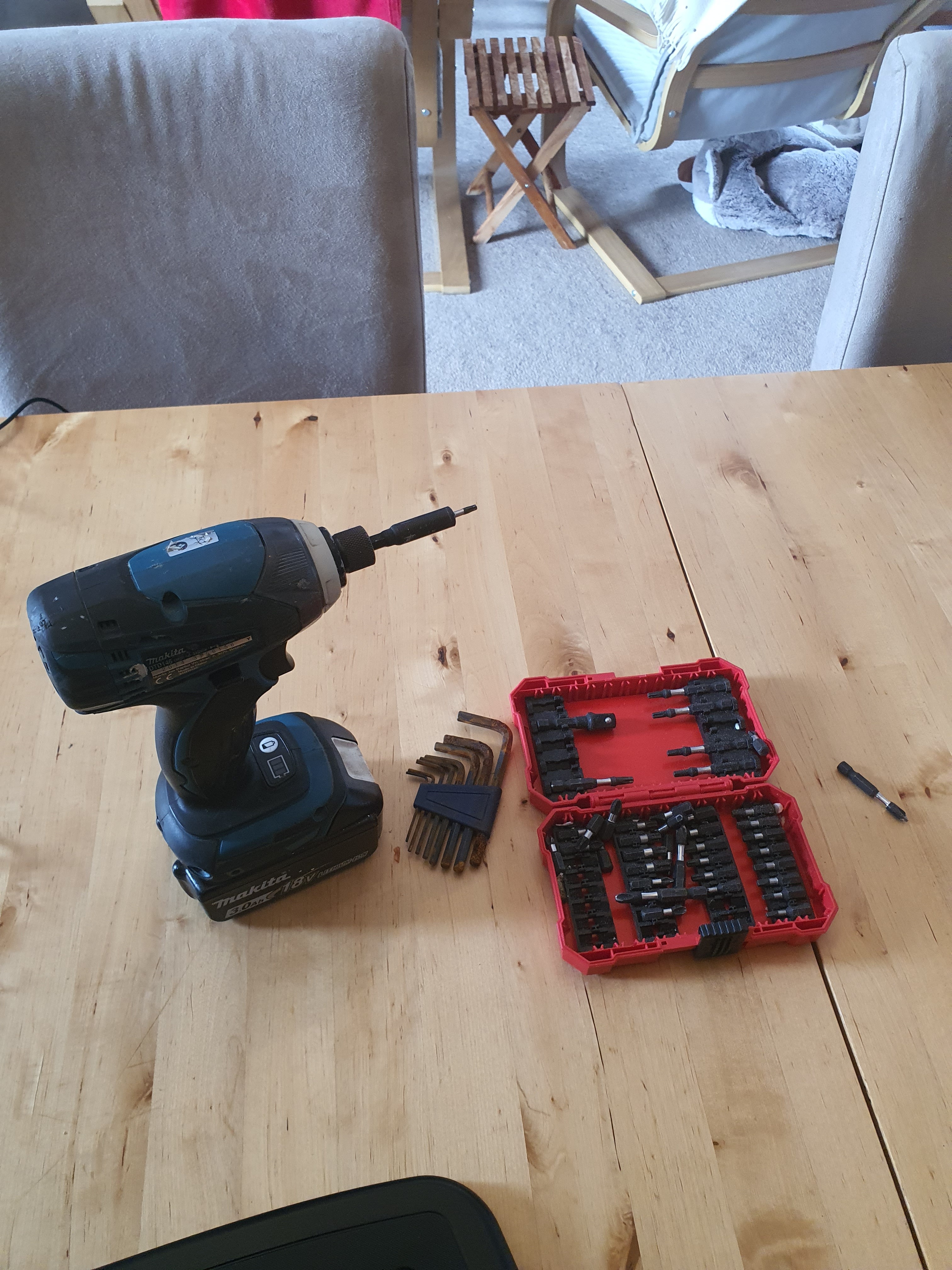 Only a decent allen key set is required