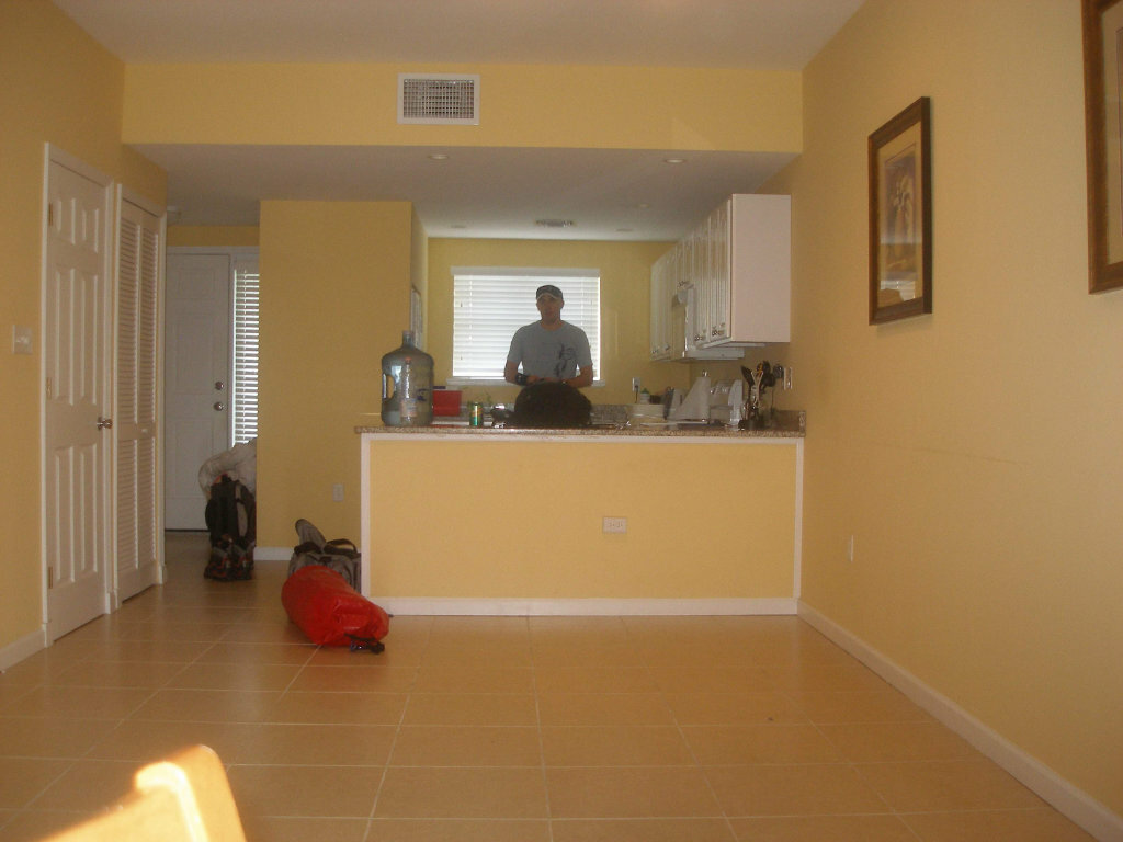 Empty house after packing up before a hurricane hit