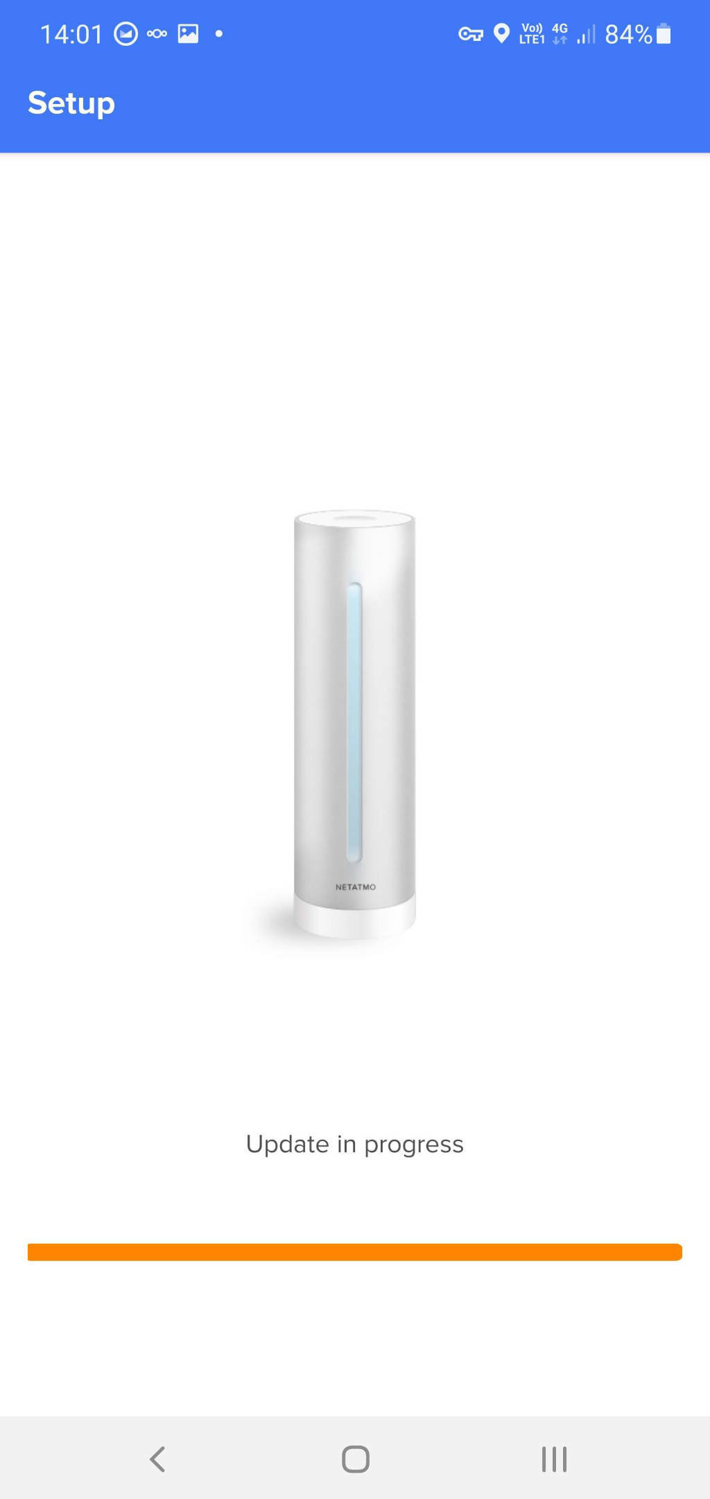 Screenshot of the Netatmo app updating