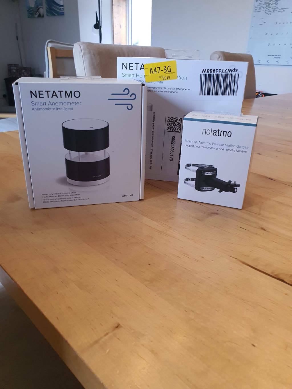 Photo of the Netatmo boxes
