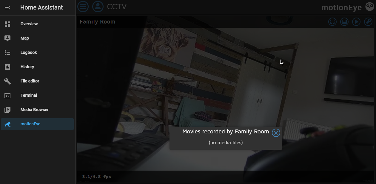 Videos captured by Motioneye